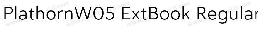 PlathornW05 ExtBook Regular字体转换
